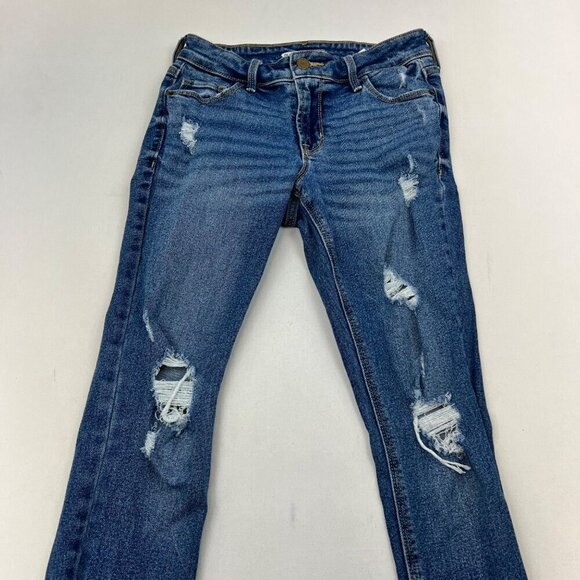 Old Navy Womens Rockstar Super Skinny Jeans Distressed Size 0 - Picture 2 of 9